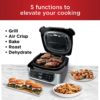 Ninja Foodi AG301 5-in-1 Indoor Electric Countertop Grill with 4-Quart Air Fryer, Roast, Bake, Dehydrate, and Cyclonic Grilling Technology