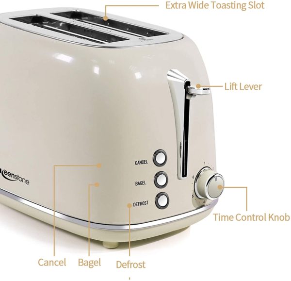 Toasters 2 Slice Retro Stainless Steel