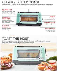 Dash Clear View Toaster